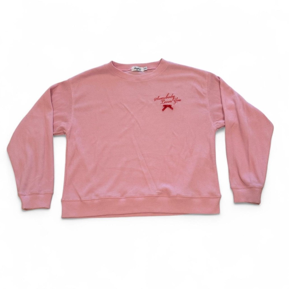 The Mayfair Group Pink "Somebody Loves You" Crewneck